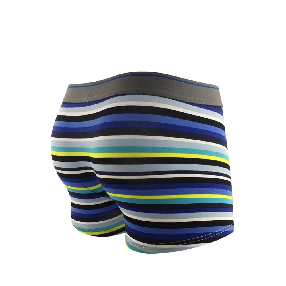 Уникальные красочные полосатые мужские хлопковые боксеры нижнее белье