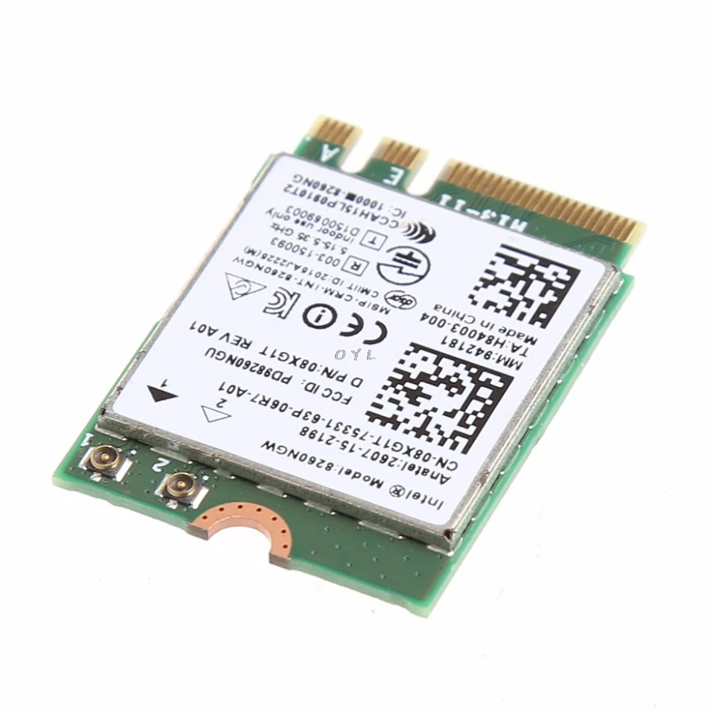 Двухдиапазонный модуль форм фактора M.2 2 4 + 5 ГГц 867 м Bluetooth V4.2 новое поколение Wi Fi
