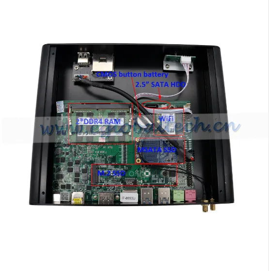 Мини компьютер Intel Core i7 8550U четыре ядра без вентилятора Windows 10 pro Linux Ubuntu Wi Fi HDMI
