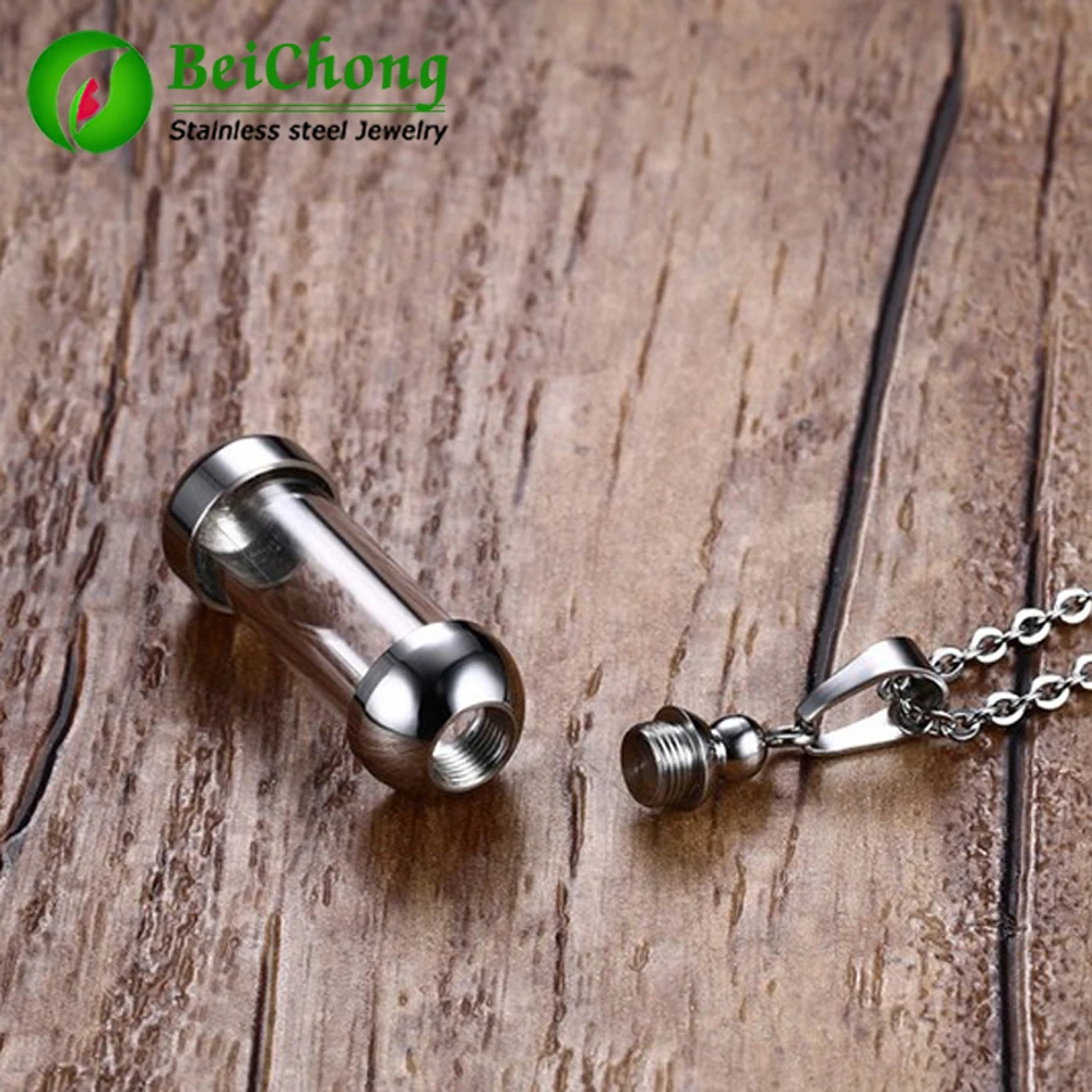 (10 шт./лот) мужская трубка из нержавеющей стали подвеска в виде бутылочки парфюма