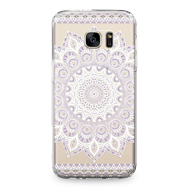 1467 Прозрачный цветок Мандала силиконовый чехол для samsung Galaxy S4 S5 S6 S7 край S8 S9 S10 плюс S10e Note 4 5 8 9 ТПУ чехол для телефона - Цвет: 1467