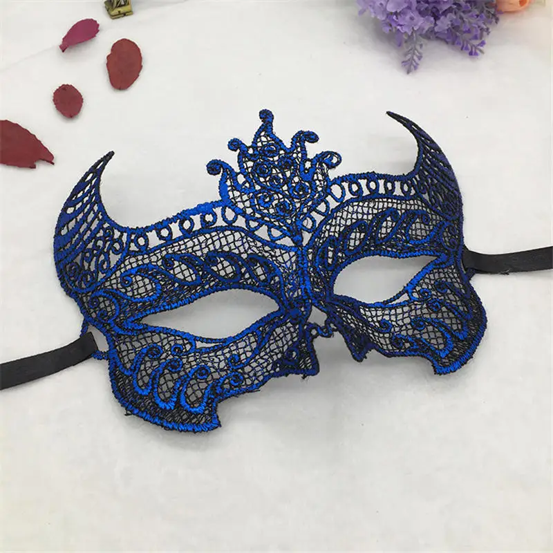1 шт. синий цвет горячая штамповка сексуальная Маскарадная маска из кружева для