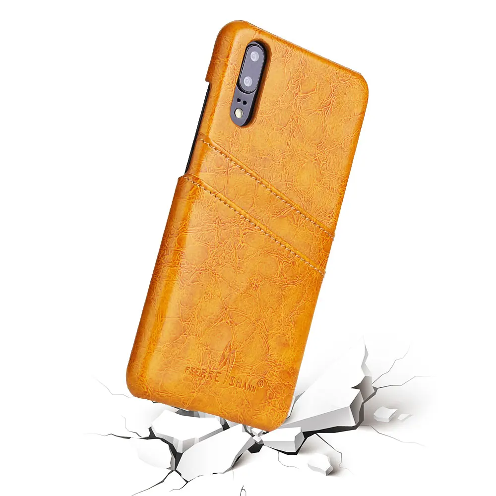 Ascromy для huawei P20 кожаный чехол держатель карт бумажник телефон задняя крышка