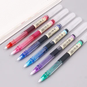 7 шт.компл. цветная прямая жидкая гелевая ручка художественный шрифт творческая художественная маркерная ручка канцелярские принадлежности для бизнеса школы офиса