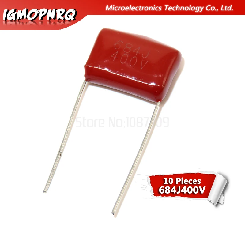 10 шт. 400V684J шаг 15 мм 0 68 мкФ 680nf 684 400V igmopnrq CBB полипропиленовый пленочный конденсатор