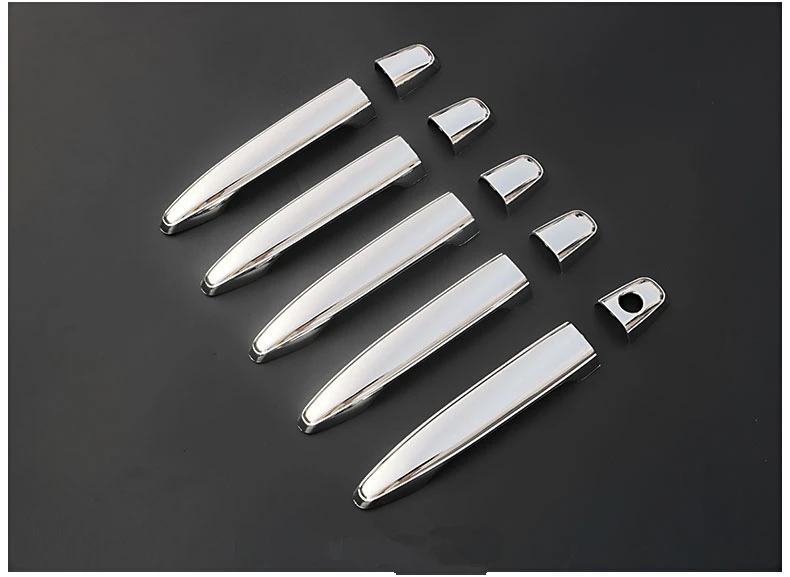 Car Handle Frame Автомобильный ABS хромированный внешний декоративный набор, накладка на корпус автомобиля, рамка для Toyota Land Cruiser Prado 120 J120 2003-2009 - Цвет: Car Handle Frame