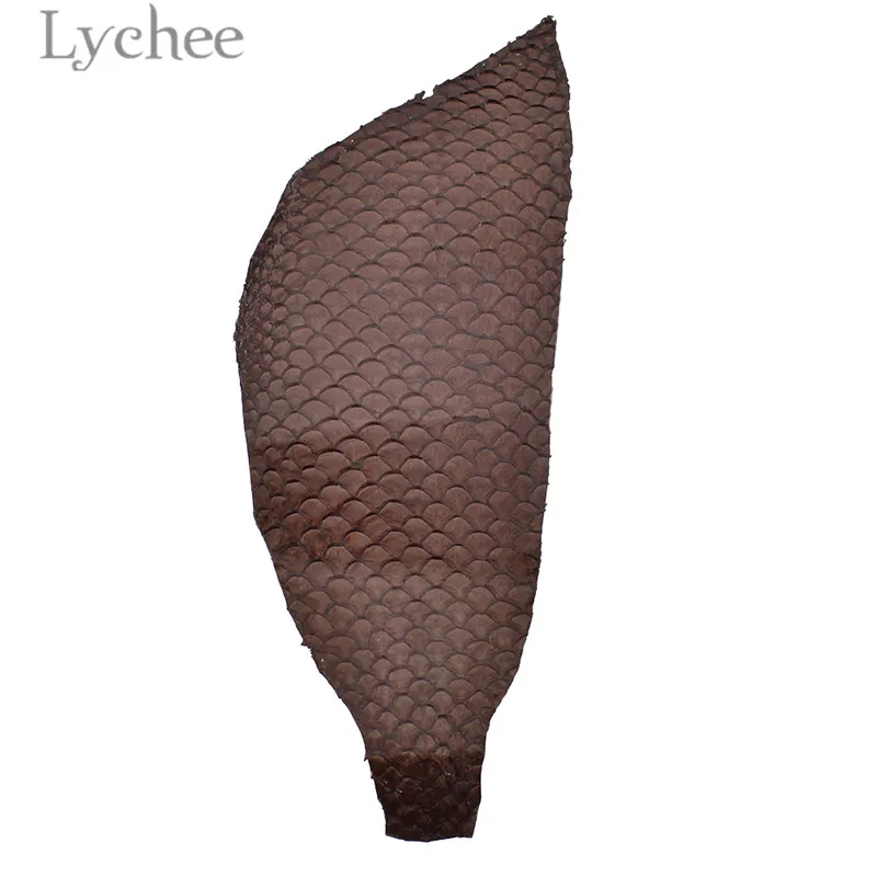 7 Lychee Genuine Fish Skin Leather Piece Multicolor Leahter Fabric DIY Sewing Material For Shoes Handbags - Цвет: 7