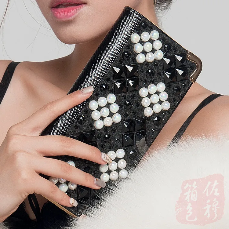 Новая женская Повседневная Сумка-клатч с длинной молнией вечерняя сумка-клатч из