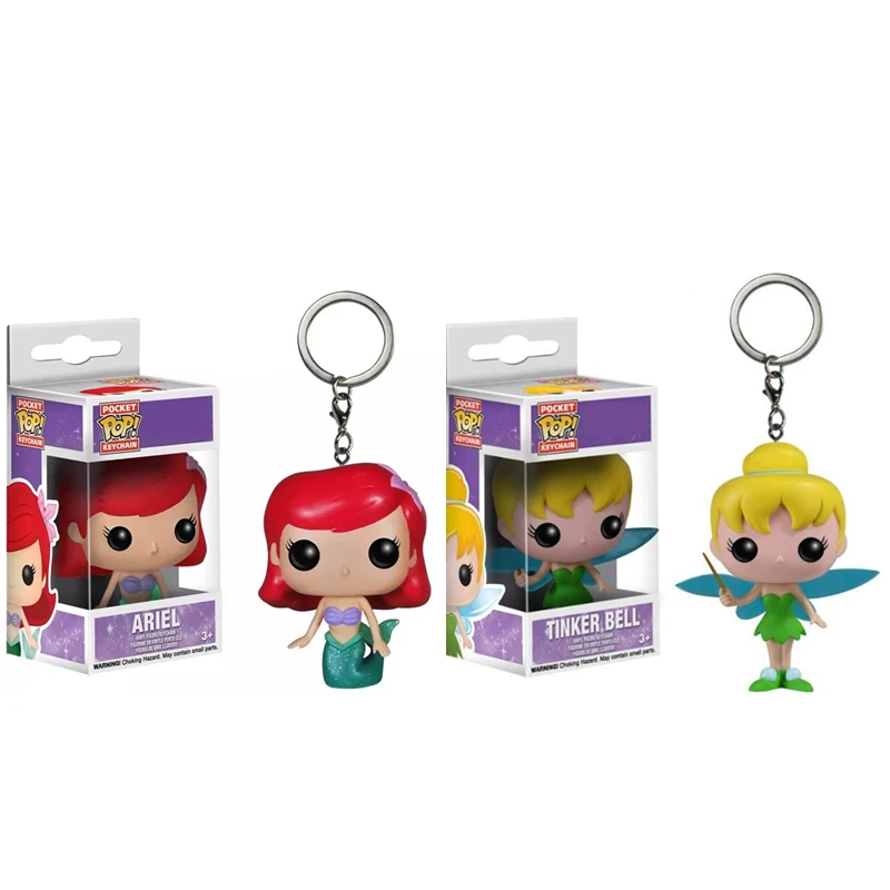 Funko Pop Pocket принцесса Тинкер Белл и Ариэль брелок фигурки игрушки