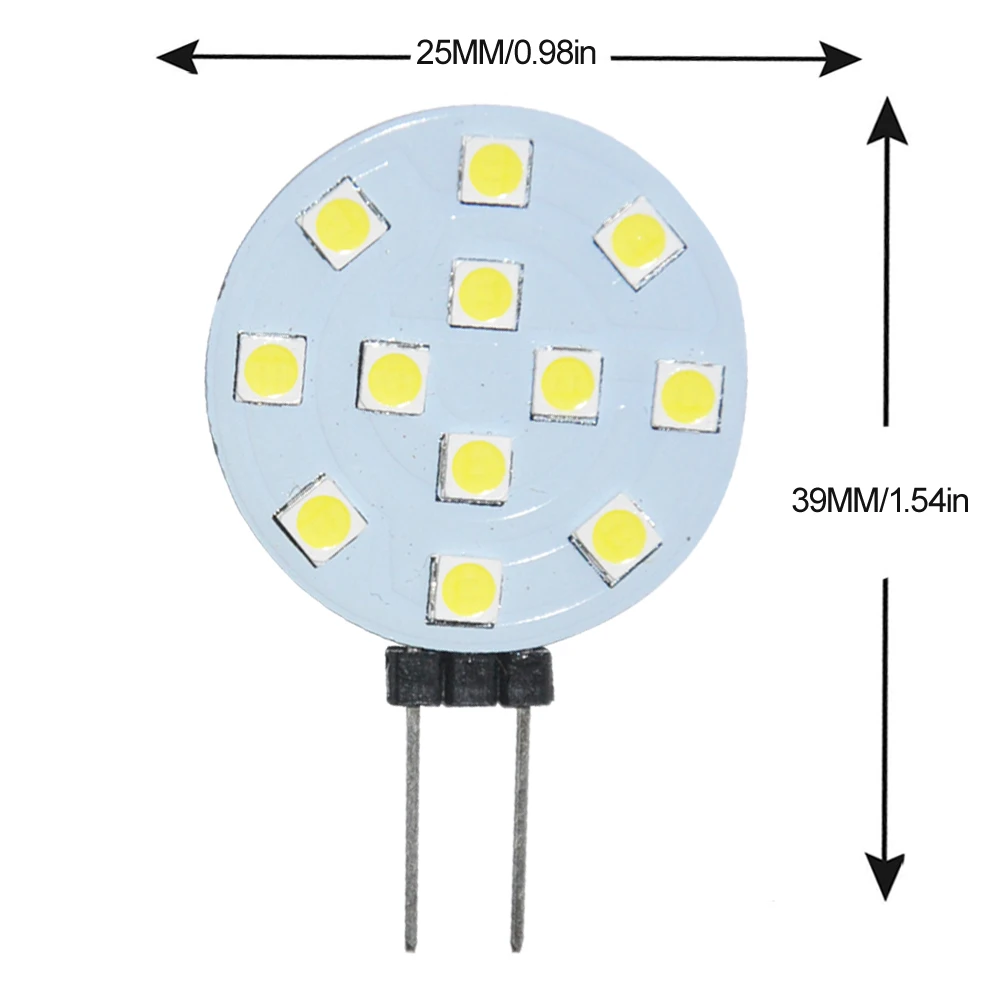 Фото 10 шт. 3 5 Вт G4 LED 3030 12SMD 180 градусов белый морской Кемпер светодиодное освещение RV 10 шт. 3 5 Вт G4 LED 3030 12SMD 180 градусов белый морской Кемпер светодиодное освещение RV