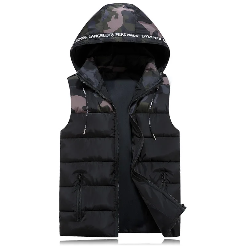 Жилет Мужской Хлопковый без рукавов повседневная утепленная толстовка красная