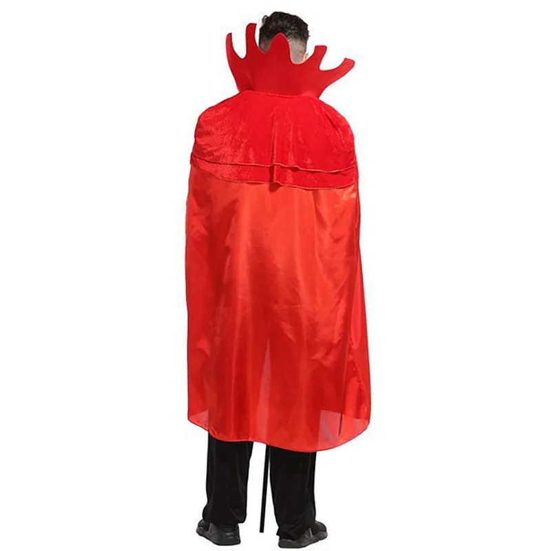 Костюмы для взрослых на Хэллоуин Ад дьявол мужчин красный демон страшный косплей