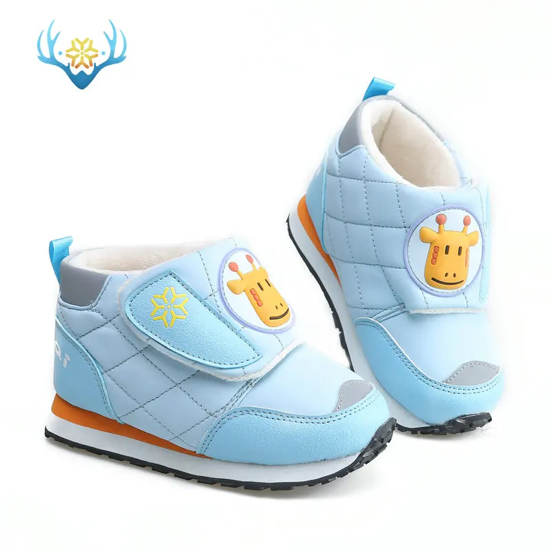 C511giraffe Детская обувь, теплые сапоги, детские короткие сапоги, весна, осень, зима, стиль, теплый мех, Маленький милый ребенок, розовый, черный, красный цвет - Цвет: C511giraffe