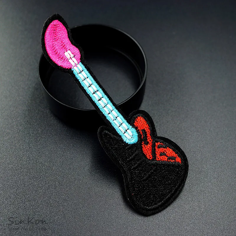 Гитара 3 2x9 5 см Сделай Сам Железный значок нашивка вышитая аппликация швейная