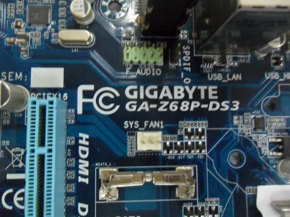 Gigabyte GA-Z68P-DS3 оригинальная материнская плата DDR3 LGA 1155 Z68P-DS3 32 Гб Z68 настольный телефонной платы