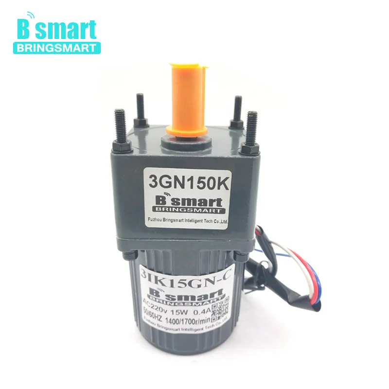 Однофазный двигатель Bringsmart 3IK15GN-C с фиксированной скоростью 220 В переменного тока