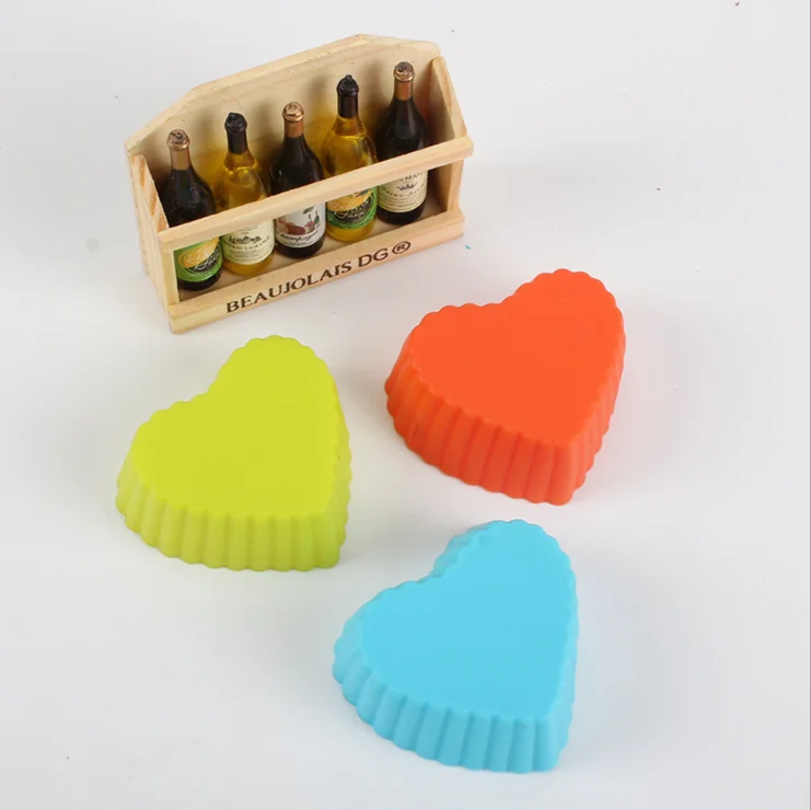 5 шт. силиконовые формочки для выпечки в форме сердца | Дом и сад