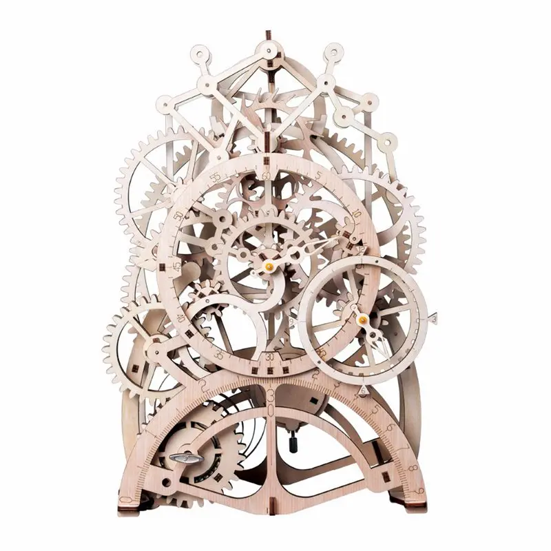 Pendulum Clock Robud Новые DIY Модели Строительные наборы механическая модель 3D деревянная головоломка фильм проектор сокровище поезд игрушки для детей LG/LK/AM - Цвет: Pendulum Clock