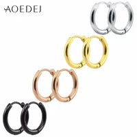 aoedej korean hoop earring 316l stainless steel hoop earring huggie gd boys earrings circle round earrings for women man jewelry