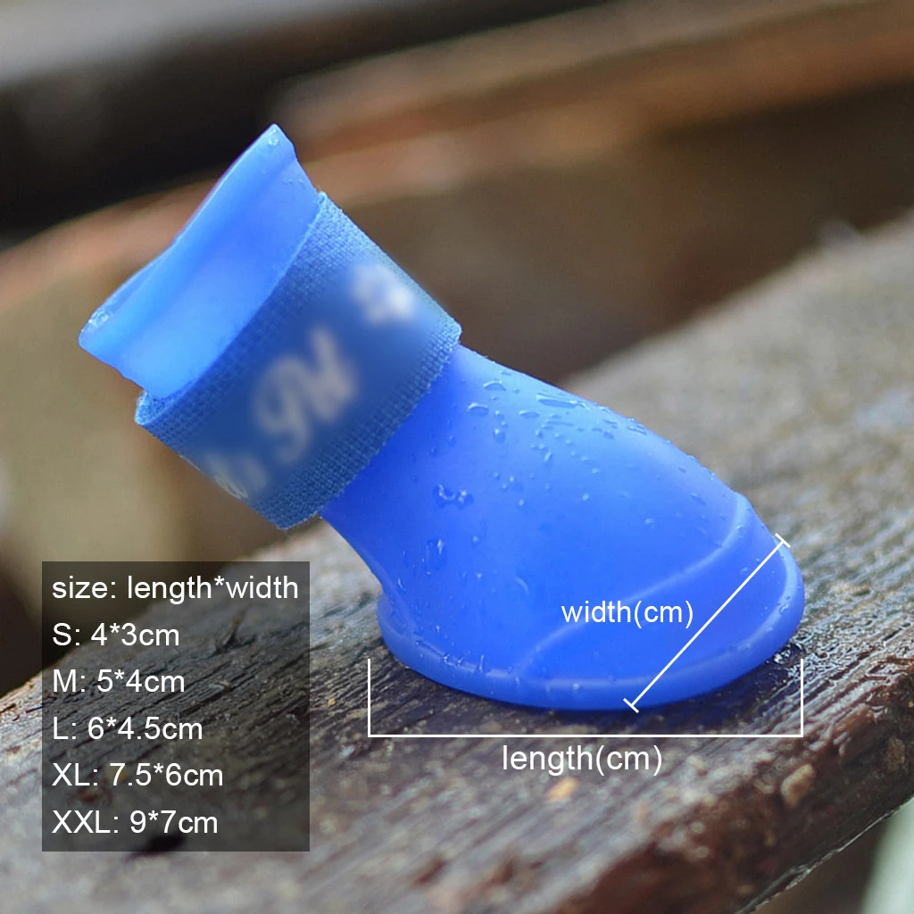 Резиновые ботинки для щенков 4 шт./компл. милые резиновые карамельных цветов