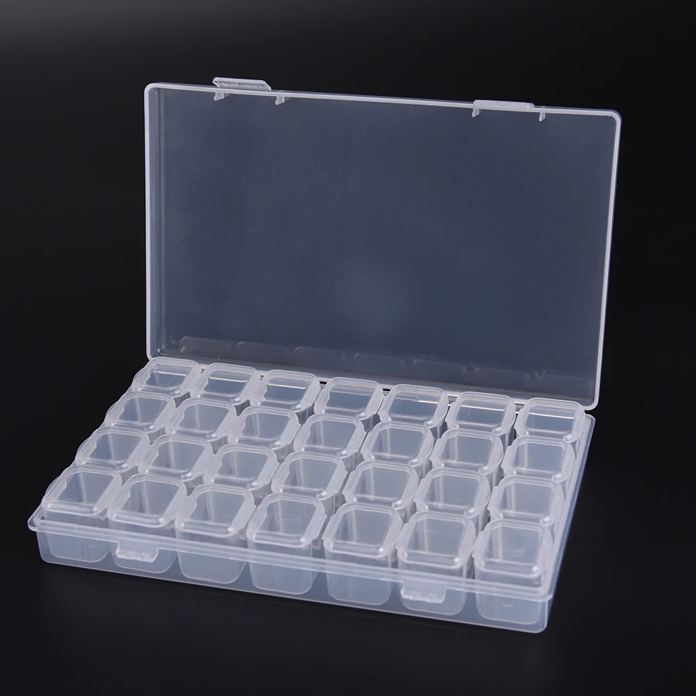 1 шт. пластиковый контейнер для ювелирных изделий 28 ячеек|box case|organizer storagecontainer box |