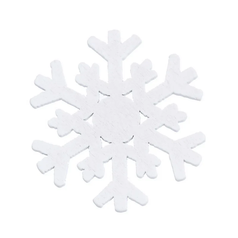 100 шт деревянные украшения с плоской задней поверхностью Рождественские