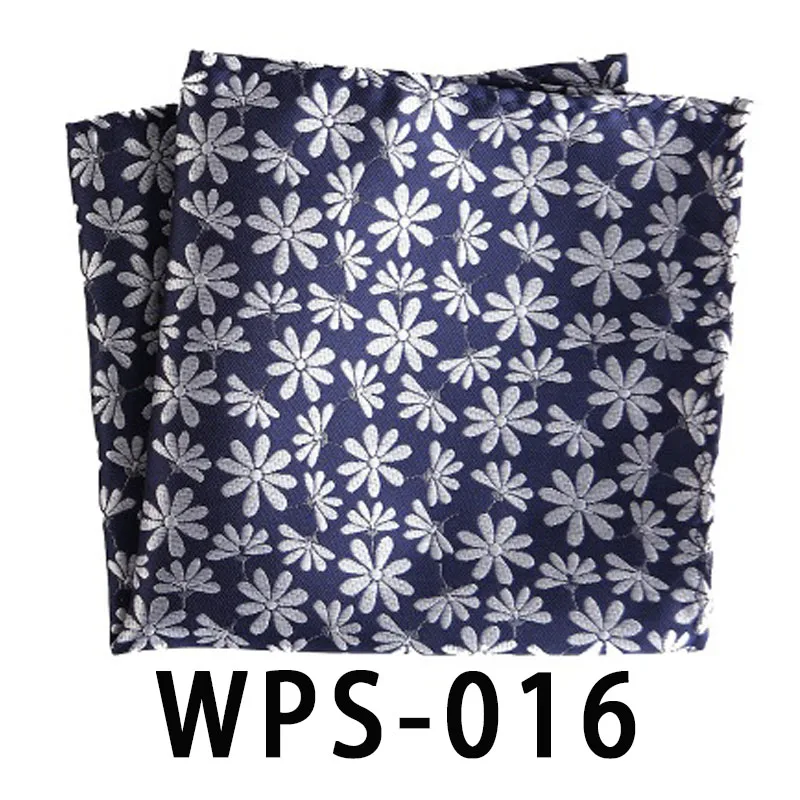 WPS-16 Новые дизайнерские мужские носовые платки, Популярные Квадратные носовые платки 25X25 см, большие мужские носовые платки с цветочным узором в горошек для мужского костюма - Цвет: WPS-16
