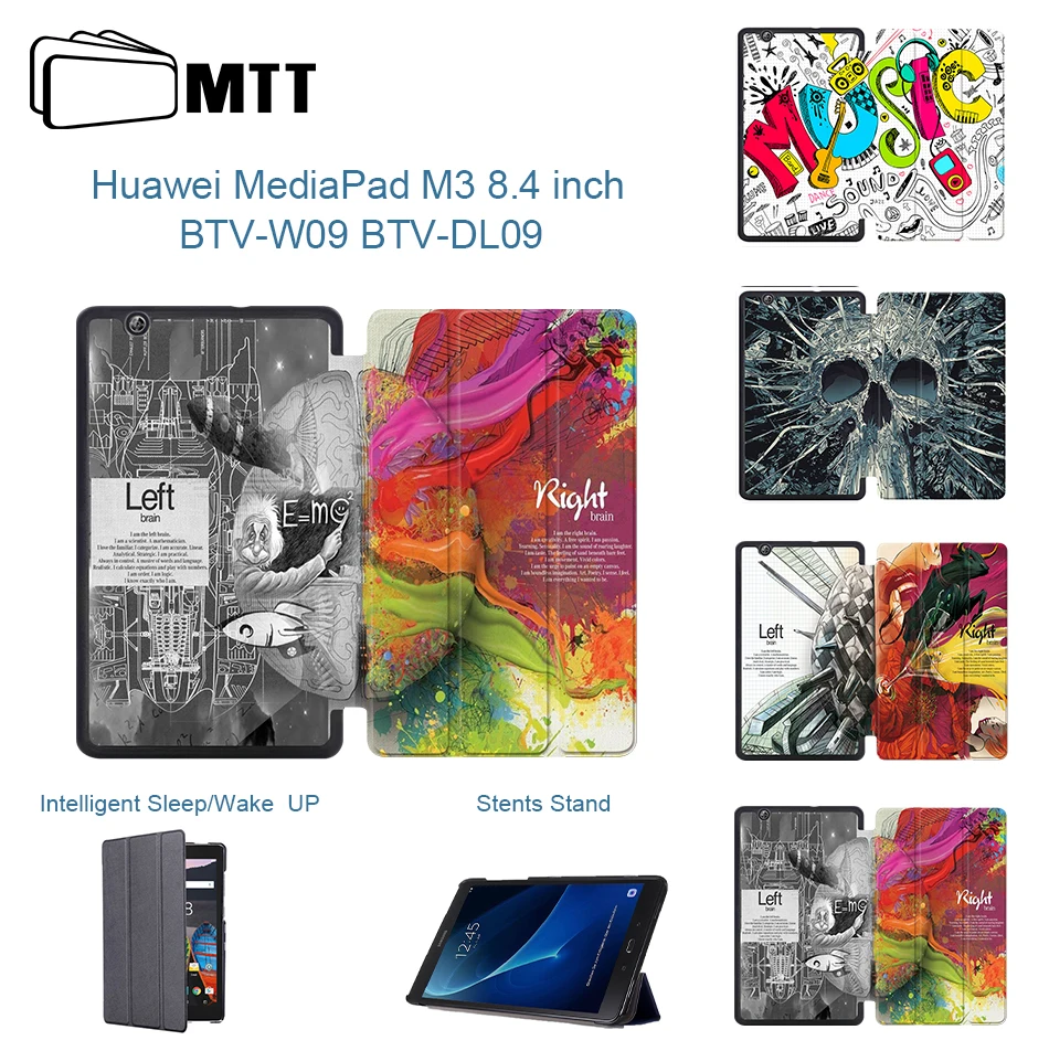 MTT чехол из искусственной кожи чехол для huawei MediaPad M3 8,4 дюймов BTV-W09 BTV-DL09 откидная Магнитная подставка чехол для планшета с рисунком