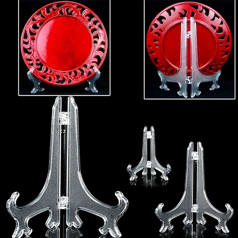 6 шт./компл. рамка фото книга в твердой обложке пьедестал держатель Дисплей Стенд Подставка прозрачный Пластик мольберты плиты держатели Дисплей металлические кухня сушилка изображения