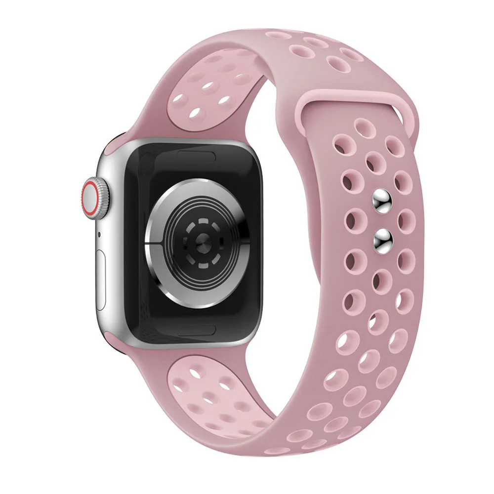Correa для apple watch серии 1/2/3/5, 42 мм, 38 мм, ремешок для запястья адаптер для наручных часов iwatch, 4 40 мм 44 мм разноцветных резиновых полосок Спорт на открытом воздухе силиконовый