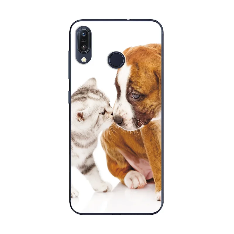Милый модный чехол для телефона Asus Zenfone ZB555KL, задняя крышка с изображением животных, сердечек для ZenfoneMax M1 ZB 555 KL, чехол-бампер