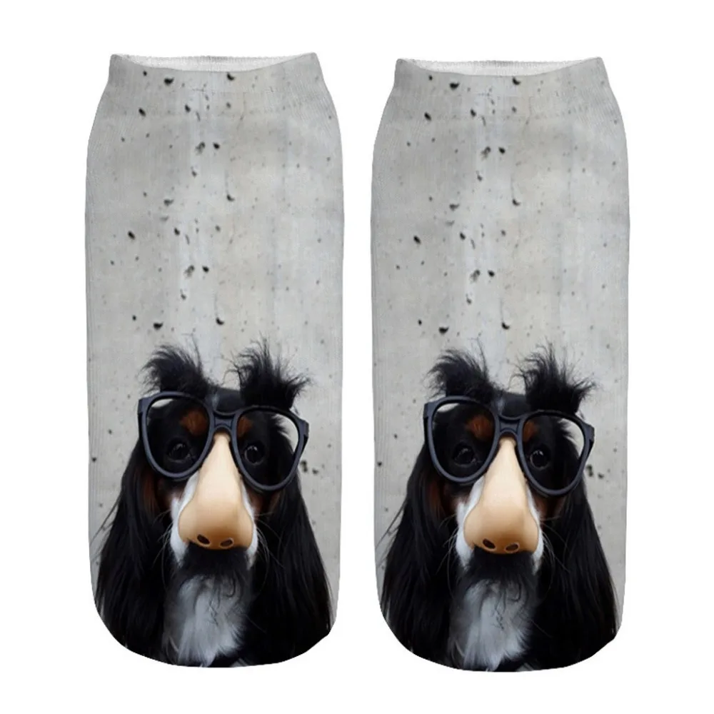 Женские носки с объемным рисунком забавных сумасшедших милых собак Потрясающие