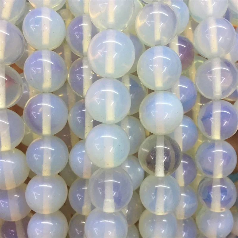 Белый опал кварц натуральный драгоценный камень 4/6/8/10/12 мм AAAA бисер для исцеления