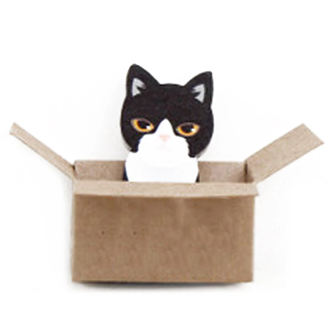 FangNymph 3D мультфильм Kawaii Скрапбукинг кошка собака коробка наклейки милые канцелярские стикеры канцелярские товары канцелярские принадлежности почтовый блокнот - Цвет: black cat
