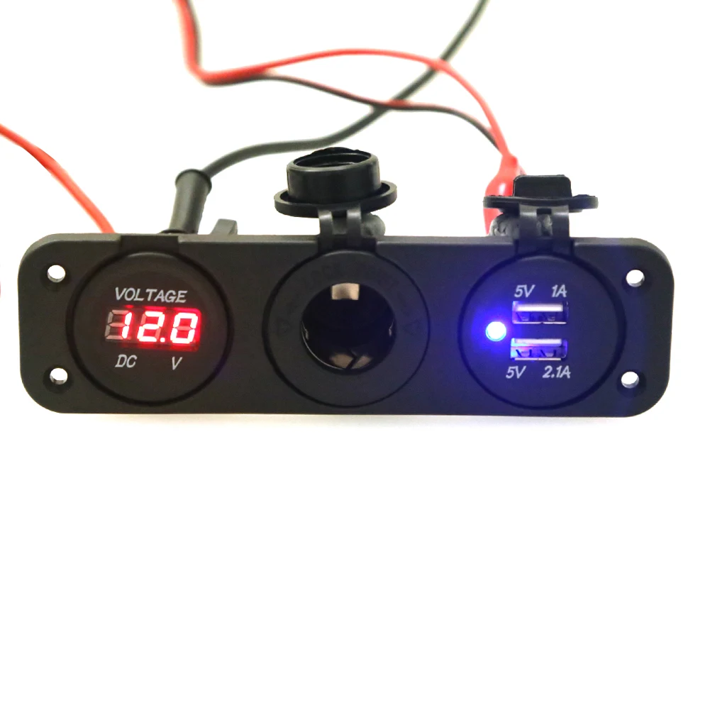 12 В двойной USB автомобильный прикуриватель разветвитель постоянного тока 5 в 2 1 а