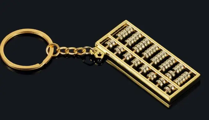8 Rows gold 1 шт. Китайский инструмент для учёта Abacus брелок Китайский древний классический стиль детская игрушка - Цвет: 8 Rows gold