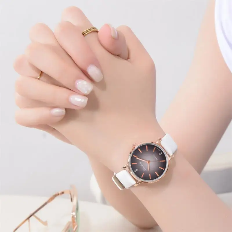 Элегантный аналоговый дисплей кварцевый механизм Кроко зернистый ПУ ремешок