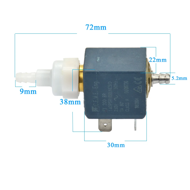 YIMAKER 1 шт. CEME E2 230 в итальянский Миниатюрный клапан кофе машина Соленоидный клапан