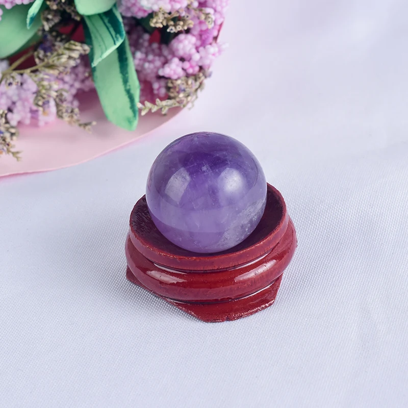 2 шт. 20 мм Аметист Йони Массажная натуральная Хрустальная Сфера с подставкой для