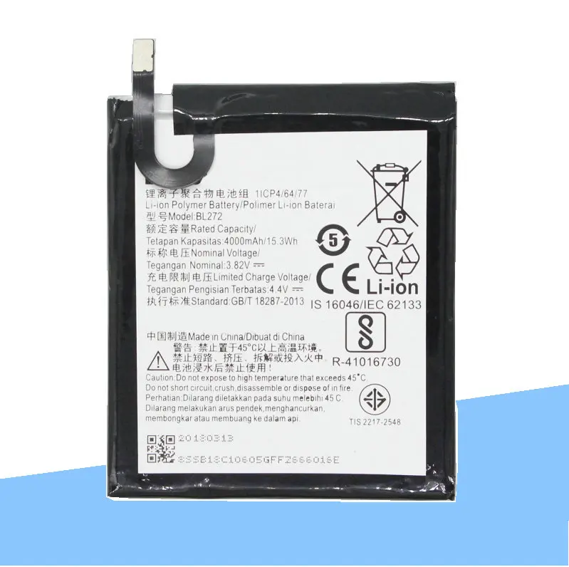 ISkyamS 1x4000 мАч BL272 высококачественный Сменный аккумулятор для телефона Lenovo Vibe K6 Power