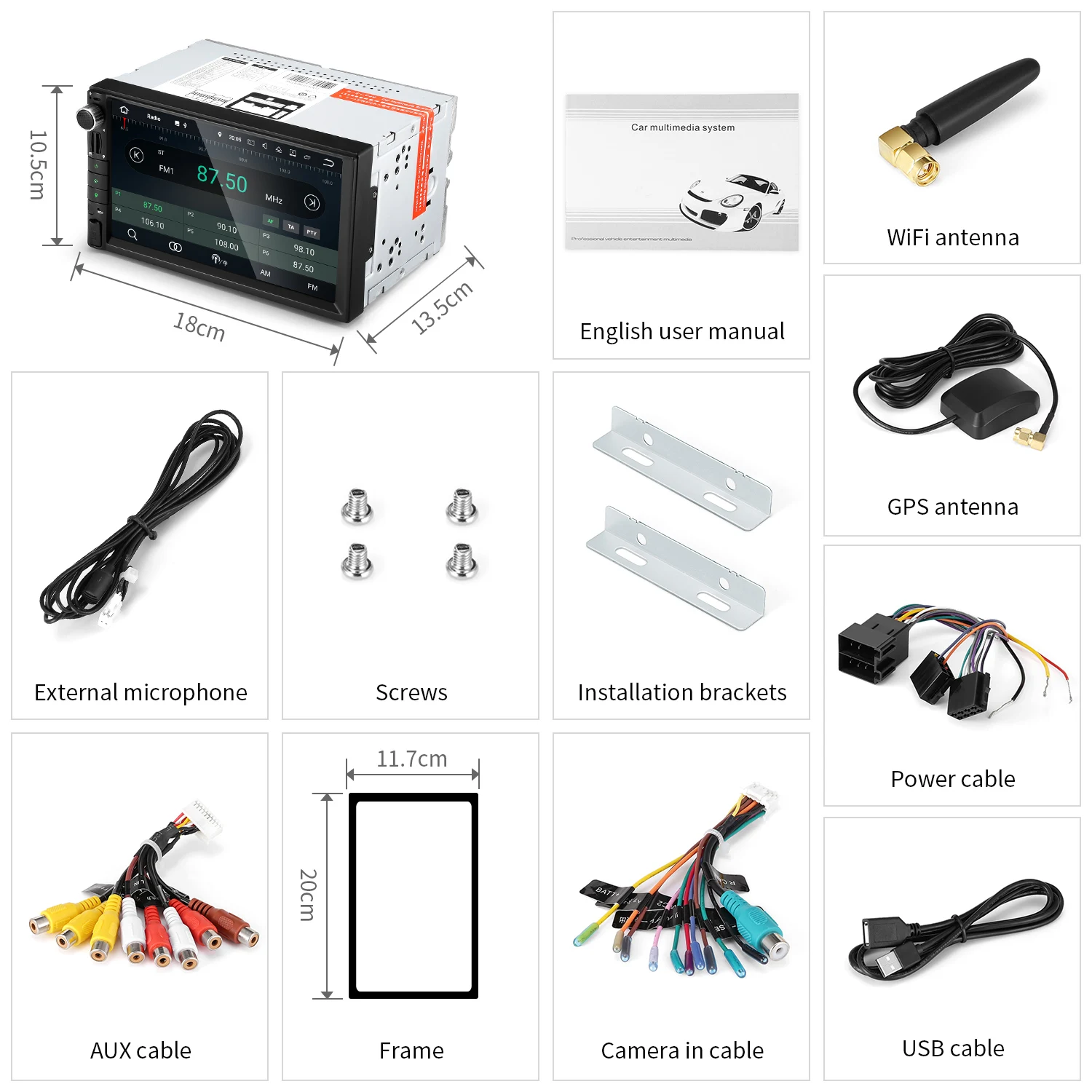 ZEEPIN WH7109 игрок автомобиля Android 8 0 Штатная приемник 7 дюймовый Видео Аудио Стерео