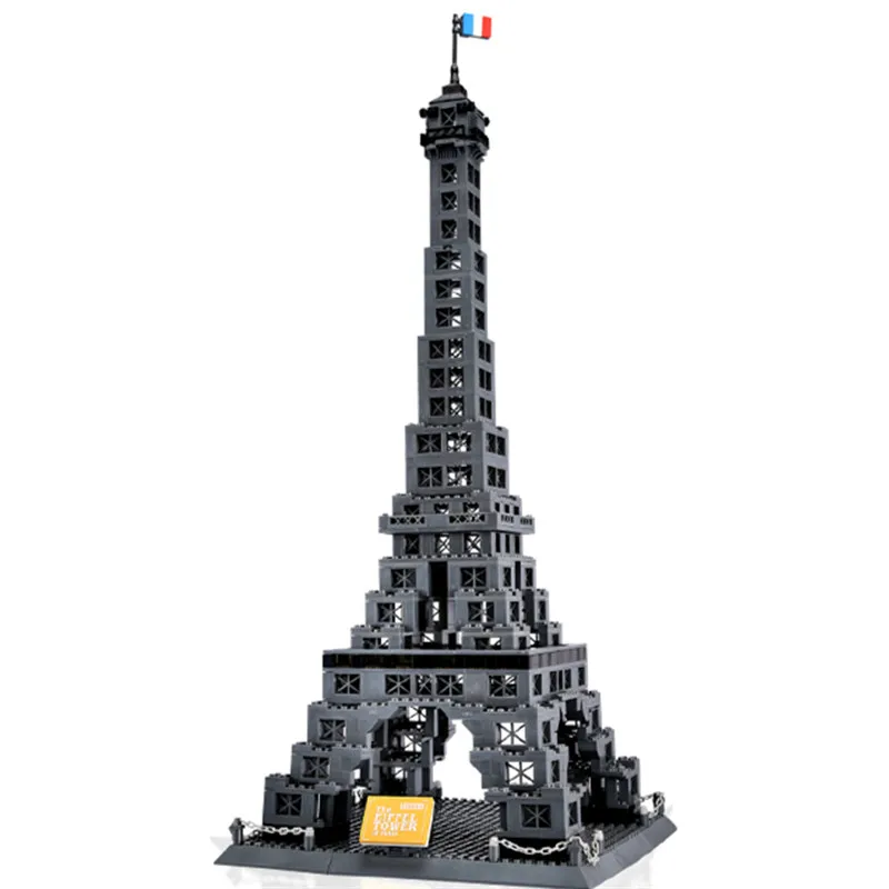 978 шт. известный Архитектура Эйфелева башня Парижа Building Block Кирпич игрушка 8015