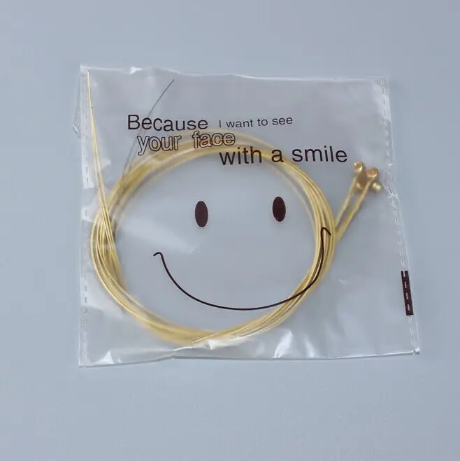 free shipping Authentic guitar string 1 set of six strings brass golden folk full | Спорт и развлечения
