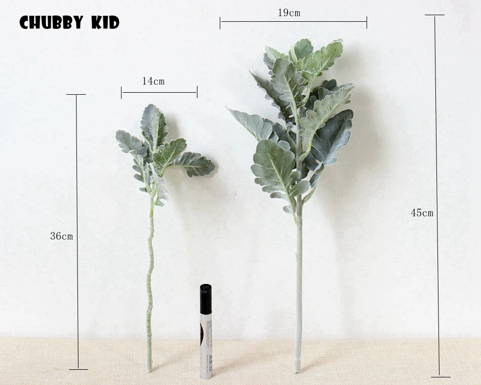 (12 шт.) Высокое моделирование искусственные растения стекаются senecio цинерария Diy