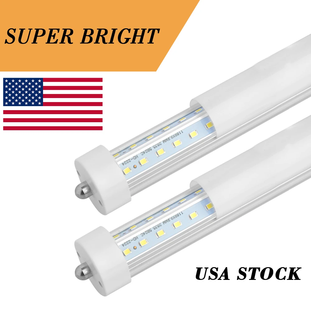 T8 Led Light Tube 8FT 2400 мм/240 см/2 4 м одного пальца FA8 базы V образный 90 W флуоресцентные