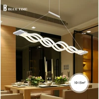 wave modern led pendant lights for dinning room kitchen blackwhite pendant lamp led lighting fixtures l120cm 100cm hanging lamp