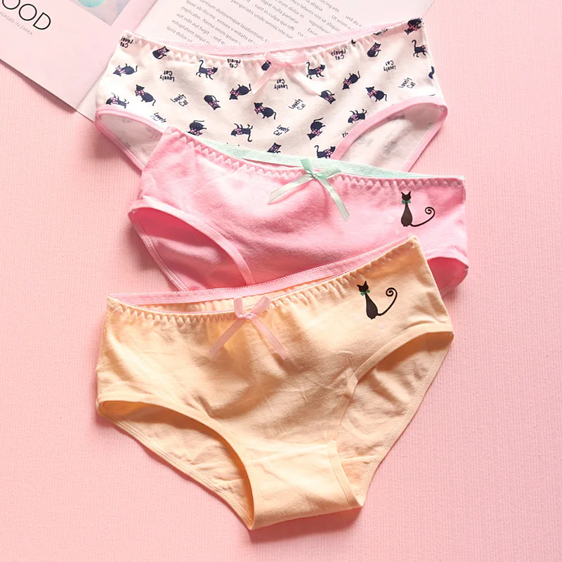 Женское нижнее белье сексуальное милое с принтом котенка прозрачное для женщин