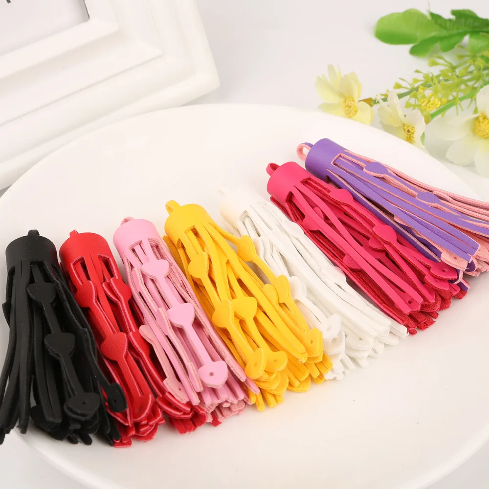 Модный дизайн 2 шт. имитация кожи сердце пентаграмма рисунок форма кисточка для