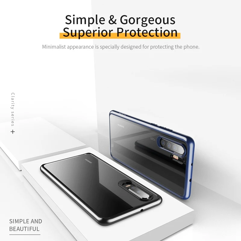 ROCK чехол с полной защитой для huawei P30 P30 Pro тонкий прозрачный ТПУ защитный чехол для P30 Pro задняя крышка мобильный чехол для телефона