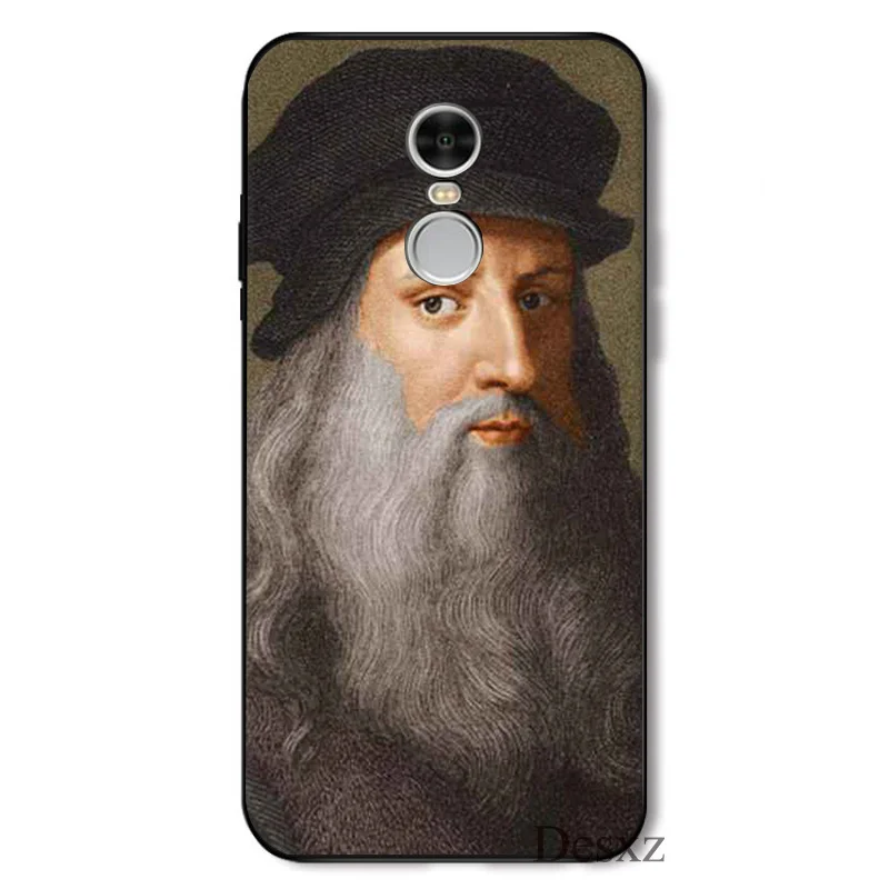 Чехол для мобильного телефона Italy Leonardo Da Vinci Art Work Painting Xiaomi Redmi Note 4 4A 4X 5 5A 6 7 GO S2 6A Pro